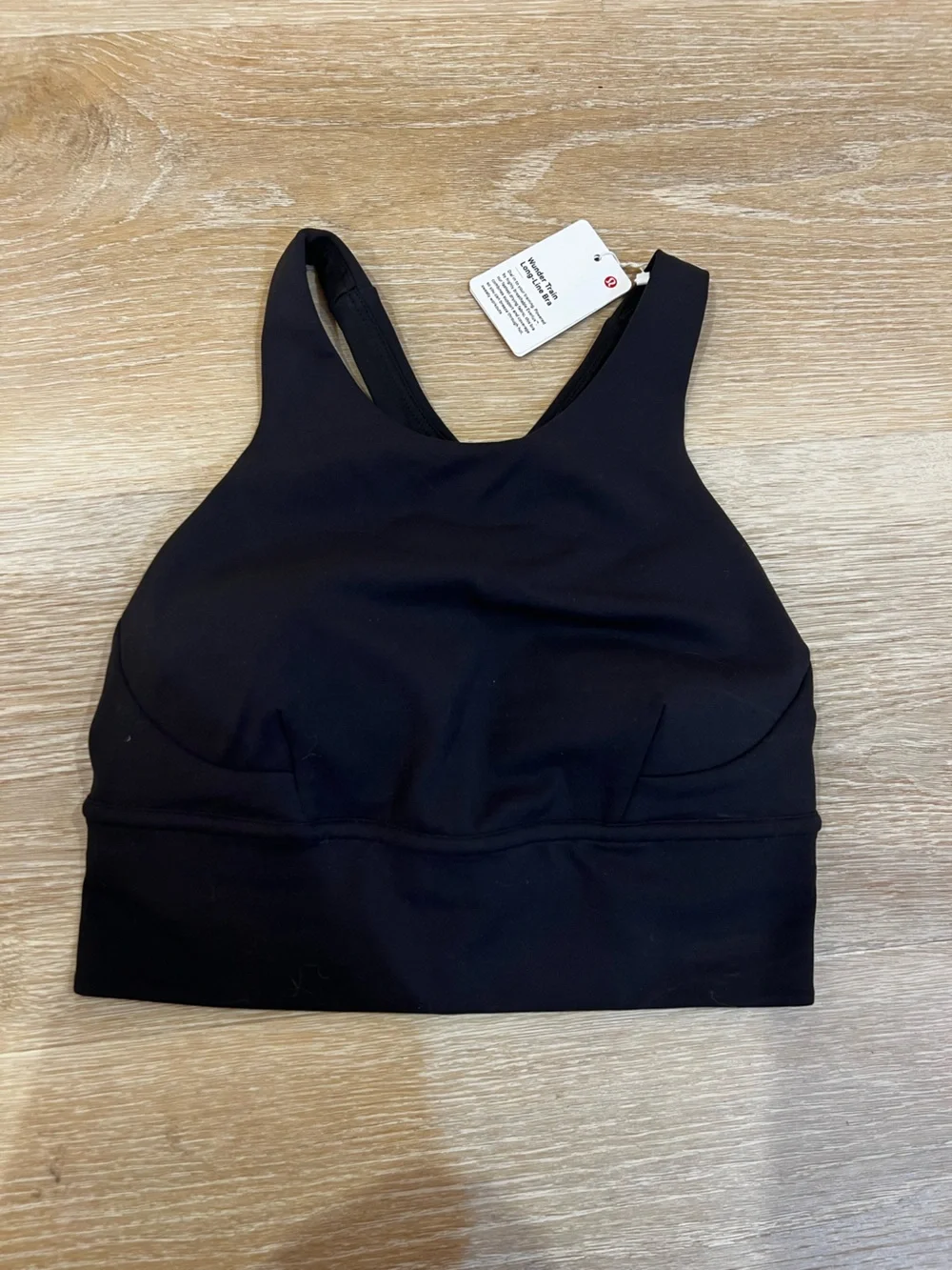 lululemon athletica Black Racerback Sports Bra with Logo size 4 XS
